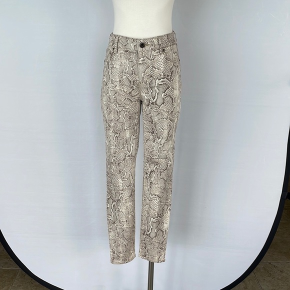 NWT WHBM Highrise Sculpt Skinny Brown snake 2R - Picture 4 of 16